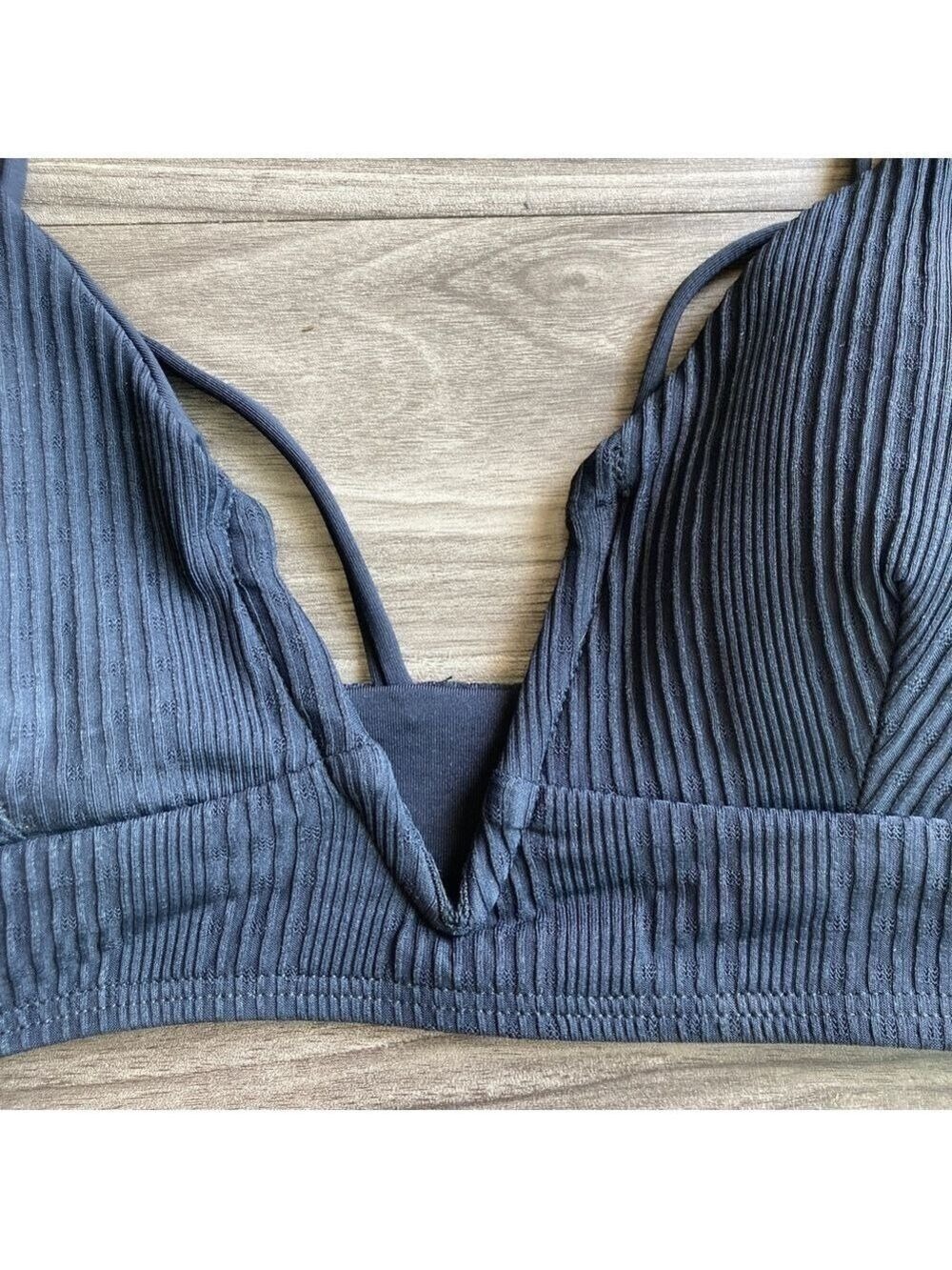 L*Space Ribbed Siren Bikini Top in Black - Picture 7 of 7
